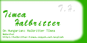 timea halbritter business card