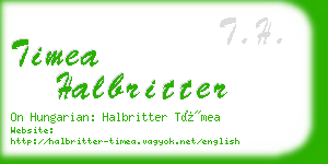 timea halbritter business card